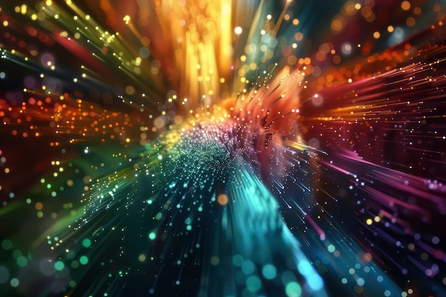 Contexto vectorial del concepto de comunicación de tecnología abstracta IA generativa