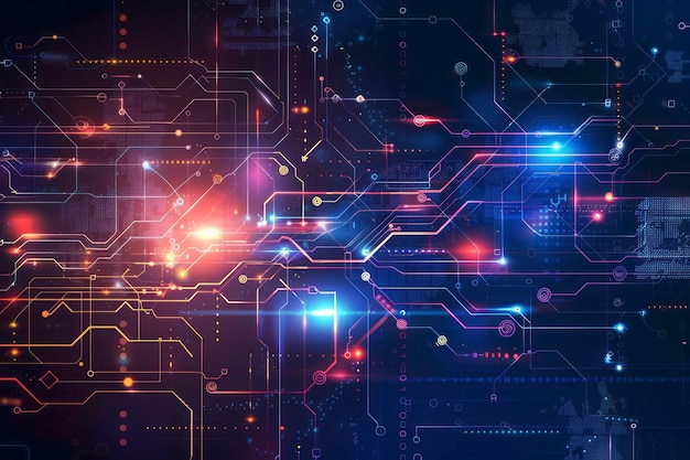 Contexto vectorial del concepto de comunicación de tecnología abstracta IA generativa