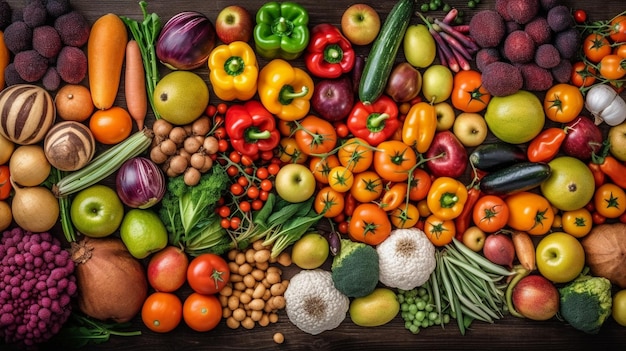 Contexto de las verduras y frutas