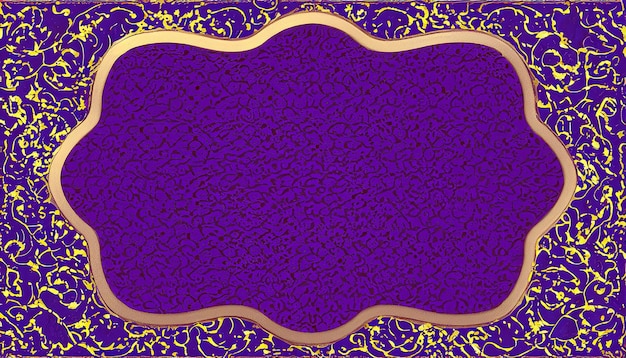 Contorno púrpura y dorado diseño de lujo fondo decoración de papel tapiz