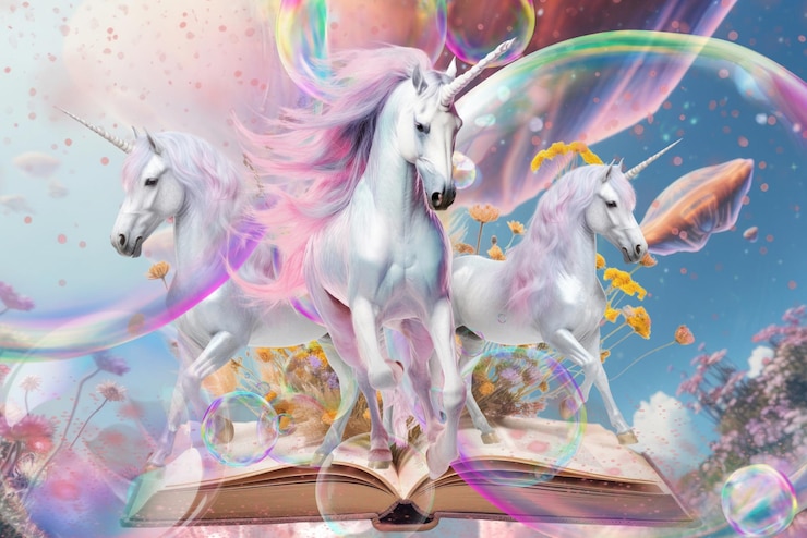 Foto contos de fadas de unicórnio remix de fantasia