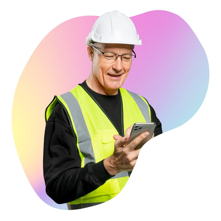 Foto el contratista de la construcción png fondo transparente