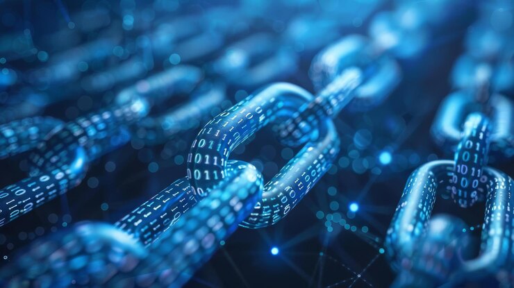 Foto los contratos inteligentes de blockchain en acción