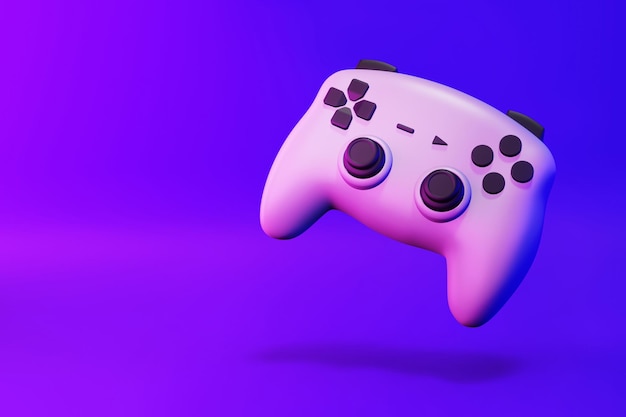 Controlador de jogo em ilustração 3D