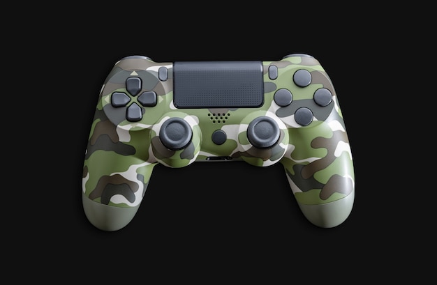 Controlador de juego camuflado aislado