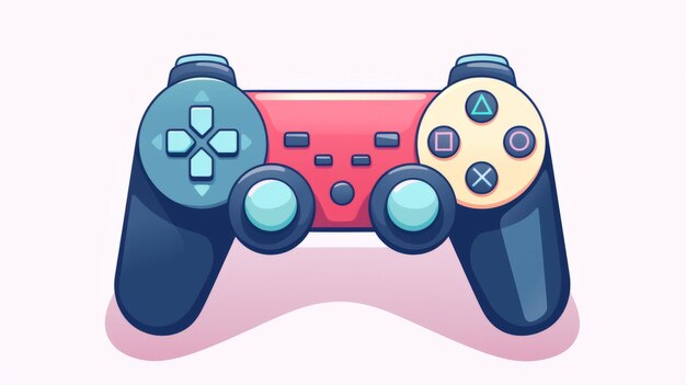 Controlador de juego de consola icono vectorial de dibujos animados tecnología de ilustración icono de objeto concepto aislado