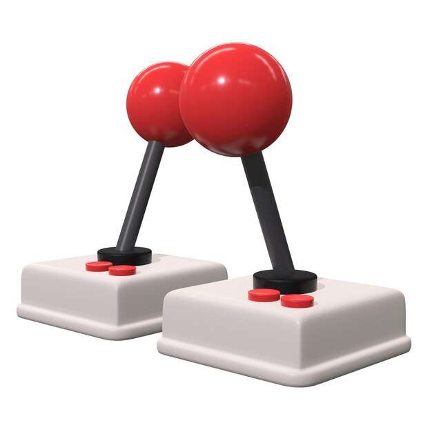 El controlador de videojuegos retro gamepad joystick 3d
