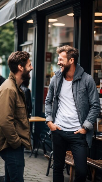 Foto conversaciones entre hombres