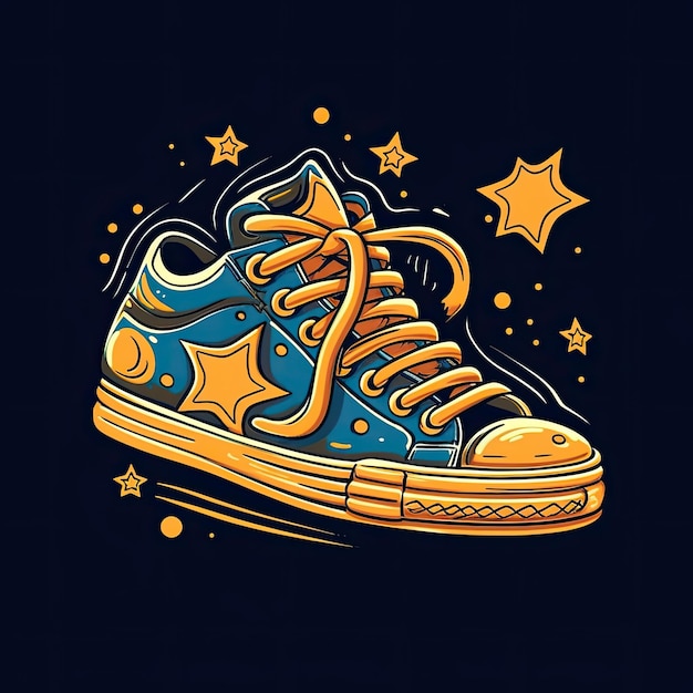 Converse Sneakers T-Shirt Vektor-Design-Mockup zum Ausdrucken isoliert auf schwarzem Aufkleber-Tattoo