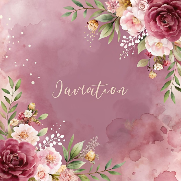 Convidado de casamento floral a aquarela