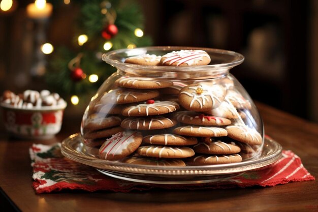 Cookie de Felicidade de Natal Display Cookie de Natal