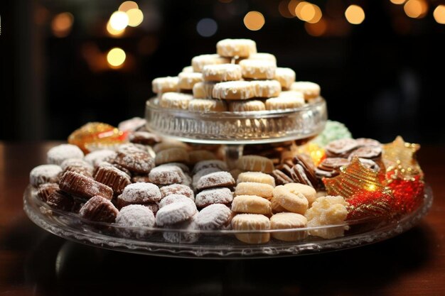 Cookie de Felicidade de Natal Display Cookie de Natal