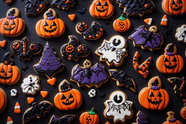 Foto cookies com tema do dia das bruxas 3