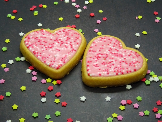 Cookies coração dia dos namorados, conceito de amor