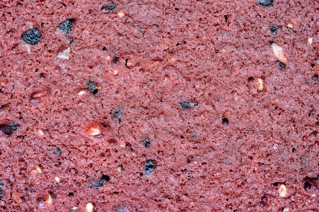 Cookies de veludo vermelho, biscoitos de manteiga no fundo, close-up, vista de cima