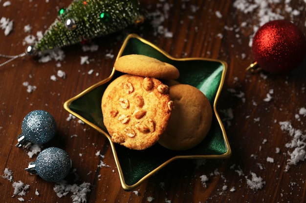 Cookies - fundo de decorações de natal de alimentos