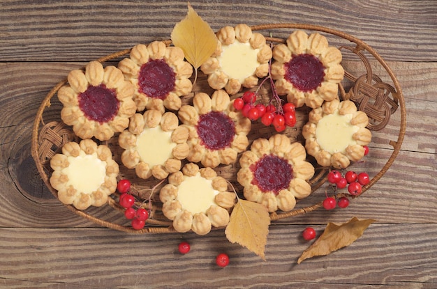 Cookies Herbstlaub und Beeren