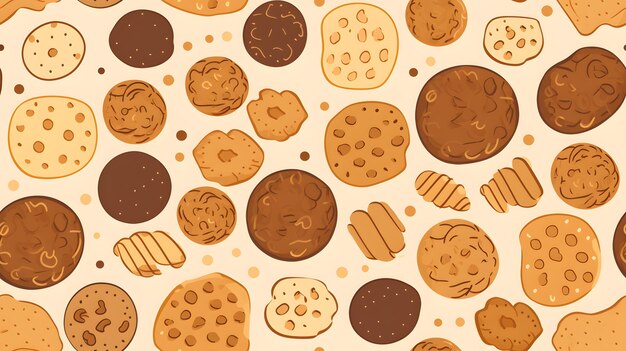 Foto cookies-muster wie eine illustration