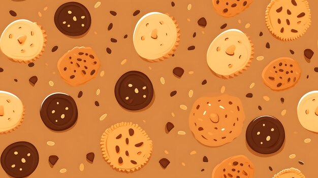 Foto cookies-muster wie eine illustration