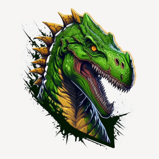 coole dinosaurier-logo-vektorillustration