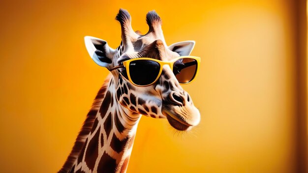 Coole Giraffe mit Sonnenbrille, Wild-Dschungel-Tierporträt