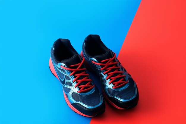 coole Sneaker in Rot und Blau