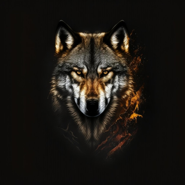 Cooles Wolf-Illustrationsdesign