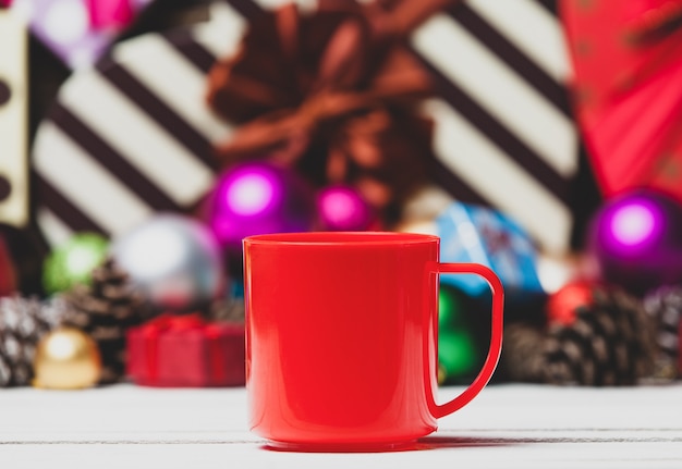 Copa en la decoración de navidad.