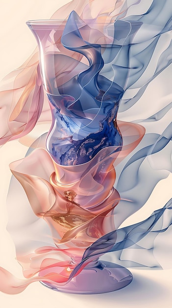 Copa de Elías con textura de madre de perla Colla iridescente Ilustración Decoración de fondo de tendencia