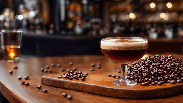 Una copa de espresso martini.