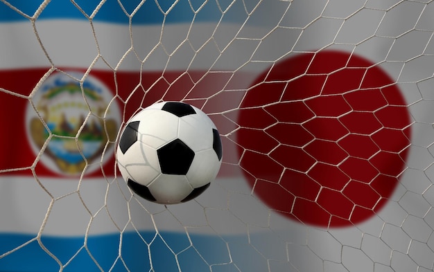 Copa de fútbol competencia entre el nacional de Costa Rica y el nacional de Japón