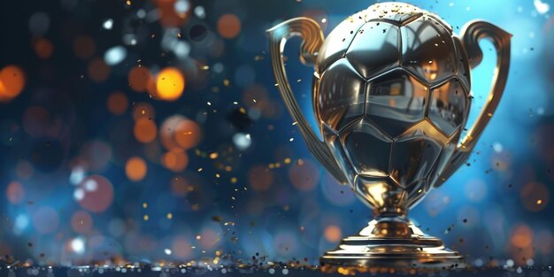 copa de ganadores con confeti IA generativa