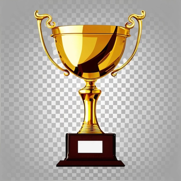 Foto copa de trofeo de oro aislada en fondo transparente o blanco png