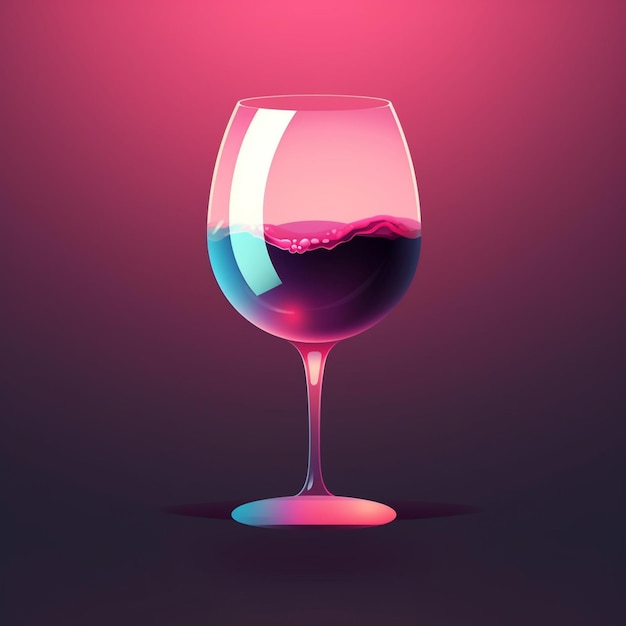 Una copa de vino con un líquido morado.