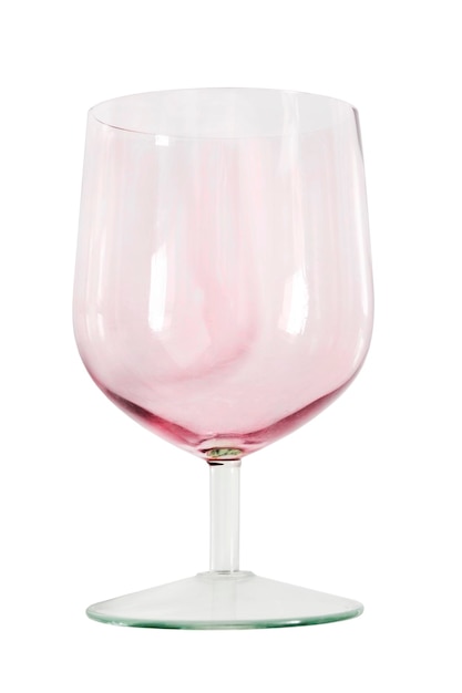 Copa de vino rosa aislado