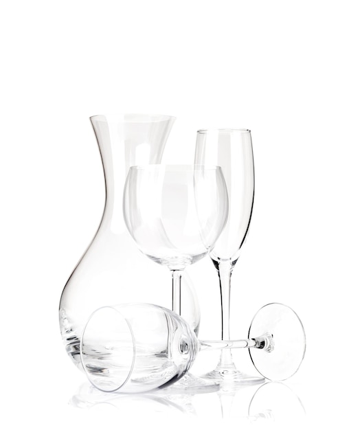 Copas de vino y decantador