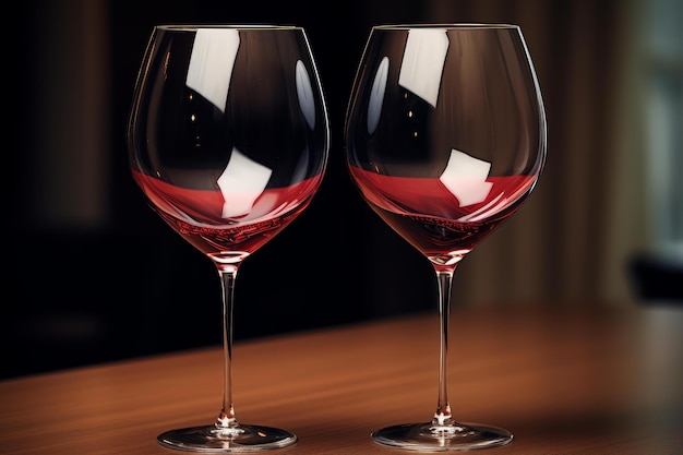 Foto las copas de vino rojo refinadas generan ai