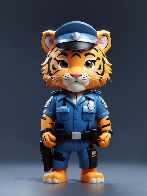 Cópia bonito do tigre da polícia