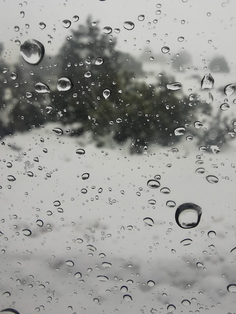 Copia de papel tapiz y espacio de gotas de nieve y paisaje.