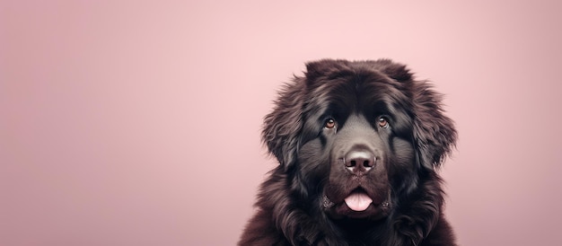 copiar imagen espacial sobre fondo aislado con perro Terranova