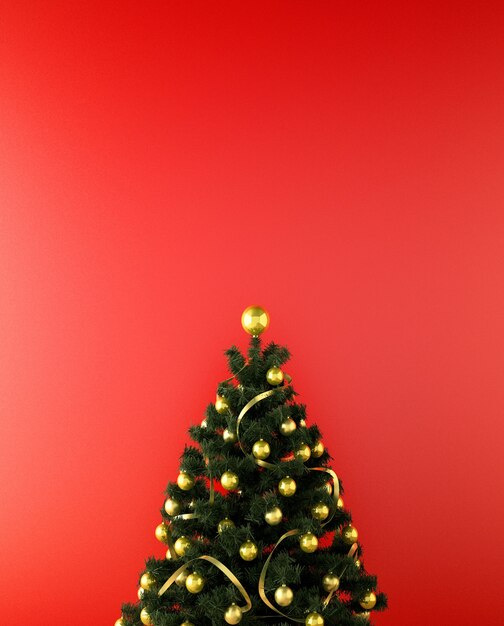 Copie el espacio del árbol de Navidad