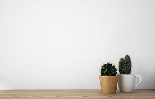 Foto copie el espacio de las plantas de cactus.