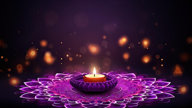 Copie o banner de fundo do espaço Diwali