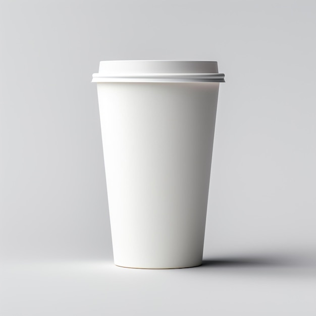 Copo de café de papel branco vazio em branco