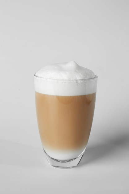 Foto copo de café saboroso frappe aceso