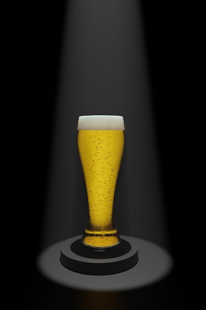 copo de cerveja de renderização 3D