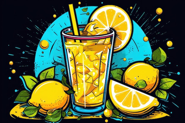 Copo de coquetel de limonada gerado