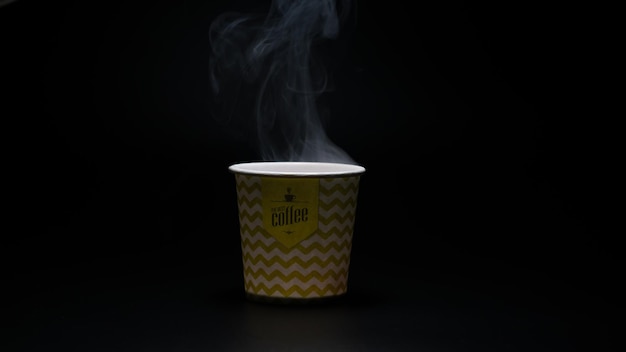 Foto copo de papel de café quente