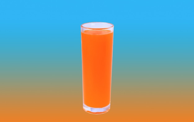 Foto copo de suco de laranja no fundo