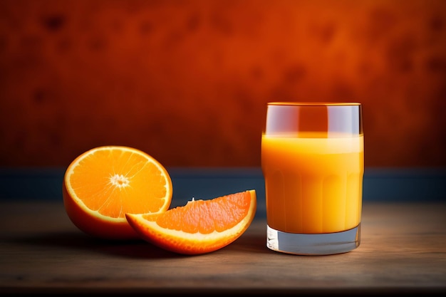 Foto copo de suco de laranja